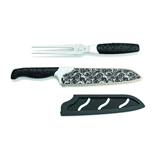 Genius - Magic Cut Messer Fleischgabel Set 3-tlg. schwarz