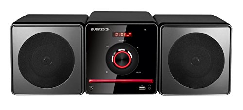 avenzo av6023 - Micro chaîne HiFi, Noir