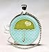 Produktbild Regenschirm Halskette SPRING Fashion Rainy Day Art Anhänger mit Kugel Kette enthalten, Glas Dome Art Bild Anhänger Foto Anhänger handgefertigt Halskette