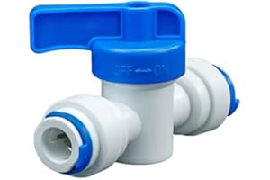 PAROAD Ventile Wasserhähne, Inline-Hahn/Absperrventil/Wasser-Ventil, für Kühlschrankschlauch/Gefrierschrank/Umkehrosmose-Wasserfilter/Wasserrohr (5/16 Zoll(7,94 mm)