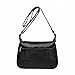 Produktbild Weibliche Mama Tasche Multi-Tier Crescent Moon Tasche Einfache Allgleiches Leder Schulter Messenger Bag , schwarz