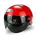 Produktbild Liu Zhen Harley Helm Motorrad Elektrofahrzeug Schutz Halbhelm Anti-UV-Multi-Color-Helm,Red