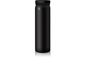 Boziee Mały termos ze stali nierdzewnej, 200 ml/300 ml, bez BPA, izolowany próżniowo, mini termos (czarny, 300 ml)