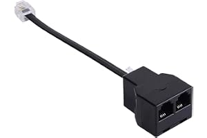 Telefonsplitter för fasta nätverk – port telefonsplitsadapter, 2-vägs RJ11 telefonlinje – kompatibel telefontrådomvandlare för faxapparater, modem, DSL-enheter, kontor – – Ne