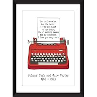 Johnny Cash Romantico Unframed Stampa,