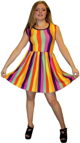 Candy Cane Stripes Sleeveless Gathering Dress (Medium/Large)