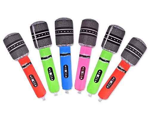 ds. distinctive style DSstyles 6 Stück 24cm Aufblasbares Mikrofon Ballon Party Liefert Musikalische Spielzeuge