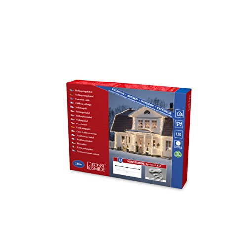 Preisvergleich Produktbild Konstsmide 4801-003 LED Hightech System / 10m Verlängerungskabel / für Außen (IP44) / transparentes Kabel