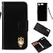 Produktbild SONY XZ1 COMPACT Hülle,Alfort SONY XZ1 COMPACT Schutzhülle, Simulations-Retro-Ledertasche Flip Wallet Lederhülle Elegant Design Premium PU Leder Hohe Qualität Tasche Case Cover Kasten Abdeckung Wallet für SONY XZ1 COMPACT Smartphone Funktion Standfunktion Unterstützte Telefone und Magnetverschluss ( Schwarz )
