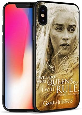 Grey White Game Of Thonres iPhone 8 Case Daenerys Targaryen I Phone 7 Cover Khaleesi Mother Of Dragons Queen Seven Kingdoms Westeros TV Series Medieval Fantasy Dragon, Hard Plastic