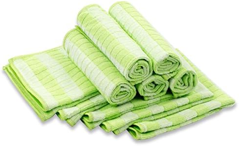 Respekt Microfibre 10-Piece Tea Towel Set, Bamboo 30 x 30 cm Green/The Original As Seen On TV