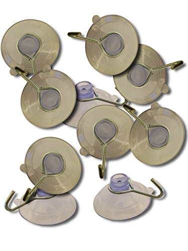 10 Saughaken transparent 4cm Wandhaken Haken Saugnäpfe Handtuchhalter Saugnapf - 2