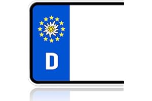 RITTER MEDIENDESIGN Ritter MediDesign, 2 adesivi per targa, motivo stella alpina, resistenti agli autolavaggi, resistenti ai raggi UV