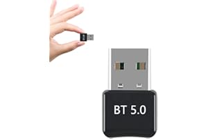 JILM USB 5.0 Bluetooth Adapter, 5.0+EDR Dongle Bluetooth Transmitter Receiver for PC/Laptop/Computer/Desktop, Support Windows 10/8/8.1/7, USB Adapter for Headset Speaker Keyboard Mouse Printer
