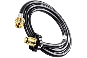 MEROURII 6 Pi Gaz Flexible, Tuyau Adaptateur de PropaneTuyau de Propane À Raccord Rapide de Convertisseur de 1 LB À 20 LB pour Gril Cuisinière Lanterne Chauffage