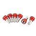 Produktbild DealMux 6pcs 4mm Metall Banana Buchse Buchse Lautsprecherkabel Kabelkupplungen Adapter Rot