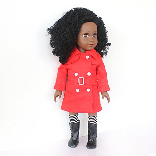 Farvision Girl® African American 18 inch Fashion Doll Curly Girls -18
