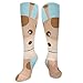 Produktbild HVCMNVB Stretch Socks Giraffe Face On Cloud Background Soccer Socks Over The Calf Designer for Running,Athletic,Travel,Pregnancy