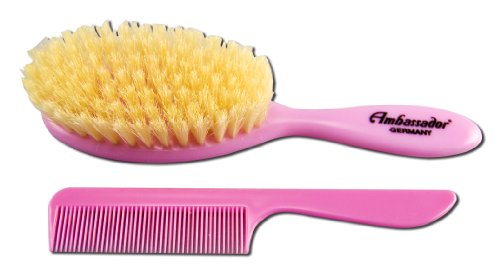 Fuchs Child/ Adult Toothbrushes Hairbrush Baby Brush & Comb Set, Pink 5129 1 Unit