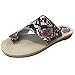 Produktbild Wawer Sandalen Low Heeled Wedges, Clip Toe Slip-On Sandalen, PU Leder Sommer Strand Schuhe Slipper Flip-Flop für Damen Damen