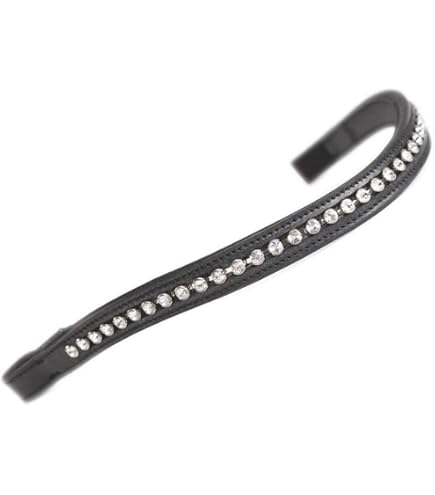 Frontalino Per Briglia Equityum Sparkly Rose - In Cuoio, Decorato Brillanti, Misure Cob/Full