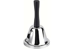 NAEEM SONS Hand Bell Reception Call Stainless Steel Held Desk Service Christmas Santa Ring Bells Counter Handle Hotels Butler For Living Room Home Decorations School Hospitals & Bars