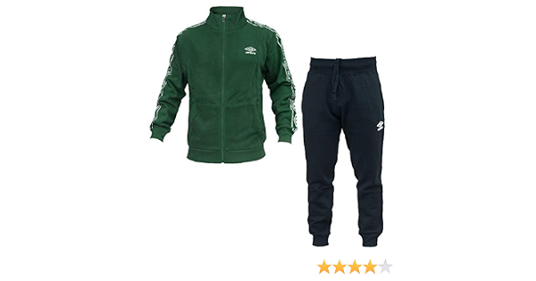 Umbro Tuta Uomo Cotone Felpato Zip 4 Colori Art.115B (Dark Green - S / 46)  : Amazon.it: Abbigliamento