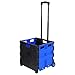 Produktbild E-starain Einkaufswagen 64 L Einkaufstrolley klappbar bis 35kg, Einkaufstransportwagen Klappbox Shopping Trolley Faltbox mit Rollen,Schwarz-Blau