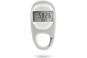 ThreeH Compteur de Pas Numérique pour la Marche 3D Podomètre avec Clip Steps Distance Calories Memory Exercice Fitness Activity Tracker pour Les Enfants âgés