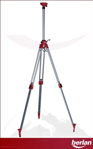 Berlan Kurbelstativ für Laser und Nivelliergeräte 1,20 – 2,40 m - 2
