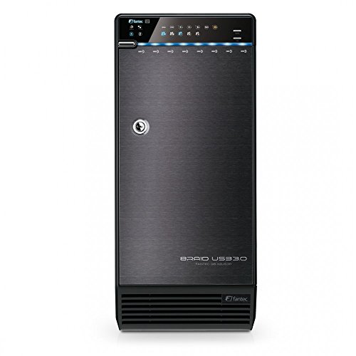 FANTEC QB-X8US3R Externes 8-fach RAID Festplattengehäuse (für den Einbau von 8x 8,89 cm (3,5 Zoll) SATA I/II/III Festplatten, USB 3.0 SUPERSPEED und eSATA Anschluss, RAID Funktion (0/5/10/50/BIG Modus), 2x 80 mm Lüfter temperaturgeregelt) schwarz - 5