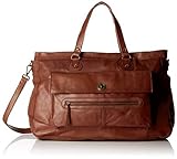  PIECES Damen Pctotally Royal Leather Travel Bag Noos Schultertasche, Braun (Brown Stone), 14,5x33x51 cm