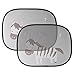 Produktbild Zuoao Baby Auto Sonnenschutz für Seitenscheiben Kinder Sonnenblende mit UV-Schutz für Die Meisten PKW Seitenscheiben Passgenau (Zebra Schwarz)