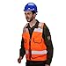 Produktbild Hi vis Yellow Safety Vests Reflective Waistcoat,Orange,XL-Chest 124cm