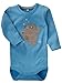 Name It Fuzzy Panda LS Organic Cotton Vest - Azure Blue - 2 - 4 Months