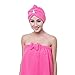 Kolylong Hair-Drying Cap Fashion Women Absorbent Microfiber Towel Turban Bathrobe Hat (A)