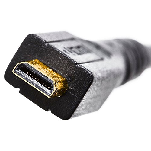 GizzmoHeaven 1M Micro HDMI Kabel Vergoldete (Typ A nach Typ D) für Kameras Camcorder und einige Smartphones und Tablets mit HDMI-Anschluss – 1 Meter - 2