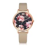 Sunnywill Frauen Mädchen Damen Schöne Mode Design Analog Quarz Armbanduhren Uhr für Weibliche (Khaki)