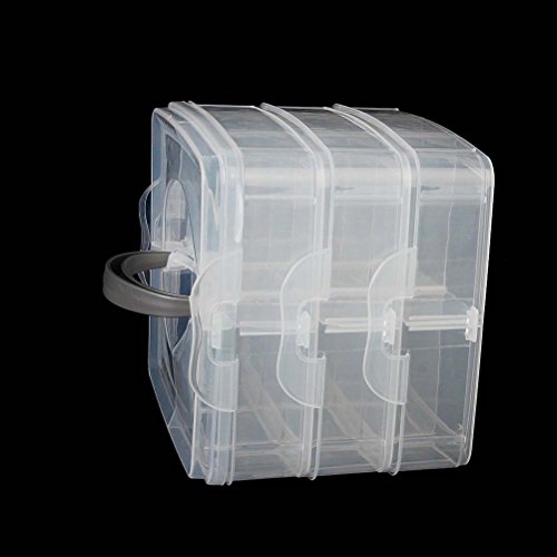 ROSENICE Aufbewahrungsbox Sortierbox mit Tragegriff Schmuckkästchen Transparent - 3