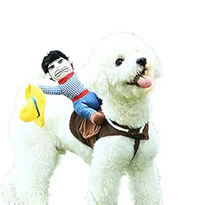 Delifur Pet Costume Dog Costume Pet Suit Cowboy Rider Style Dog Carrying Costume (X-Small)