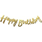 Patladı Gitti Kaligrafi Happy Birthday Gold Banner Doğum G&uuml;n&uuml; S&uuml;s&uuml;