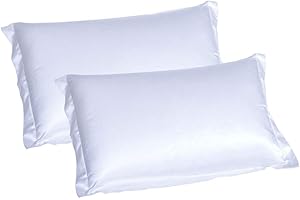 LZYMSZ CHRISLZ 2 szt. jedwabna poszewka na poduszkę standardowa 50 * 75 cm jedwabista miękka i bez zmarszczek czysty kolor jedwabna poszewka na poduszkę (biała)