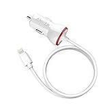 Anker Caricatore da auto 12W con connettore Lightning incorporato (Certificato Apple MFi) PowerDrive Lightining per iPhone X/8/8Plus/6 / 6 Plus, iPad Air 2 e altri