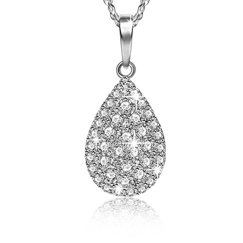 Mujer Moda Collar hermoso del colgante de los cristales Circonita Cúbica Collares de la Joyería regalo