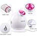 KINGDOMCARES Nano Ionic Hot Mist Facial Steamer Clear Blackheads Thermal Steamer Acne Fat Granule Warm Mist Moisturizing Cleansing Pores Personal Skin Care Sauna SPA Facial Atomizer Hydration Face Sprayer Rose