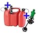 Produktbild Kombikanister rot 3+1,5 Liter PLUS Einfüllsystem grün & Ausgiesser Doppelkanister …
