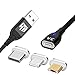 Price comparison product image hemamba USB to IOS, USB-C and Micro USB Magnetic Cable,The Worlds Fastest Magnetic 3 in1 Cable,Rated at 3A providing Quick Charging and Data Transfer Speeds,Worlds strongest magnetic multi cable(1M)