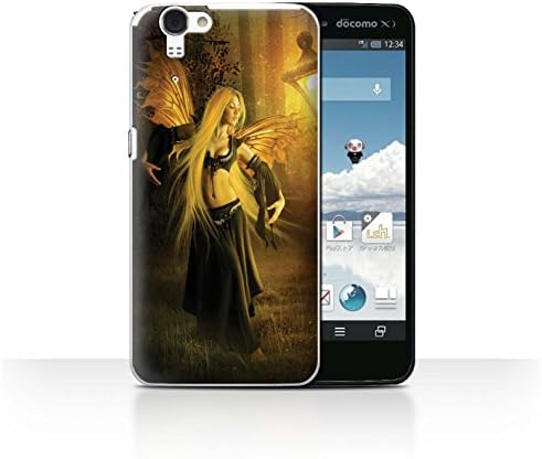 Stuff4 Phone Case for Sharp Aquos Zeta SH-01F/Docomo Elegant Fairies Garden Dance Design Transparent Slim Hard Cover