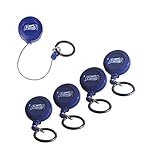 Ability Superstore Retractable Belt Clips for use with Hand Gel Bottles, Blue- Pack of 5,