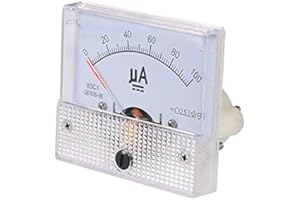 YXQ DC 0-100uA Analog Current Panel 85C1 Amp Ammeter Gauge Meter 2.5 Accuracy for Auto Circuit Measurement Tester (DC 100uA)